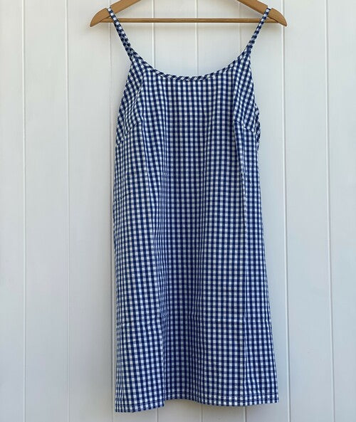 Blue Check Slip Dress Child (Pack Of 4)