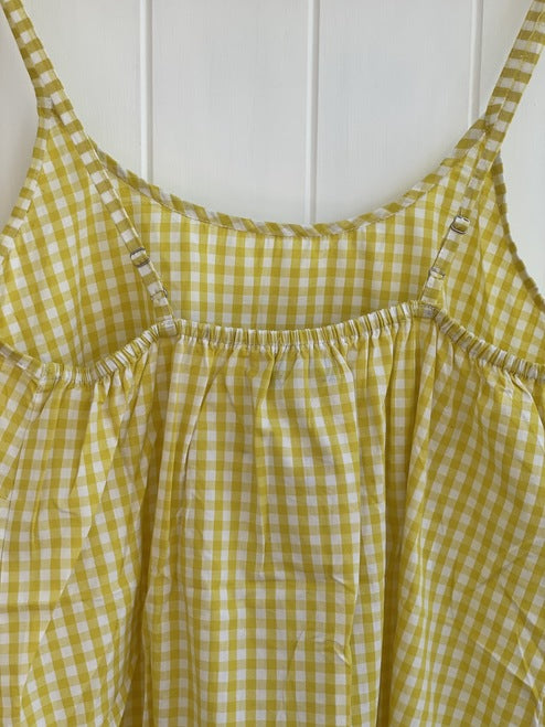 Yellow Check Slip Dress Child (Pack Of 4)