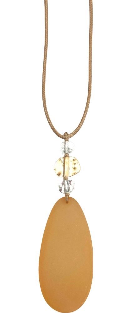 Frosted terracotta resin pendant