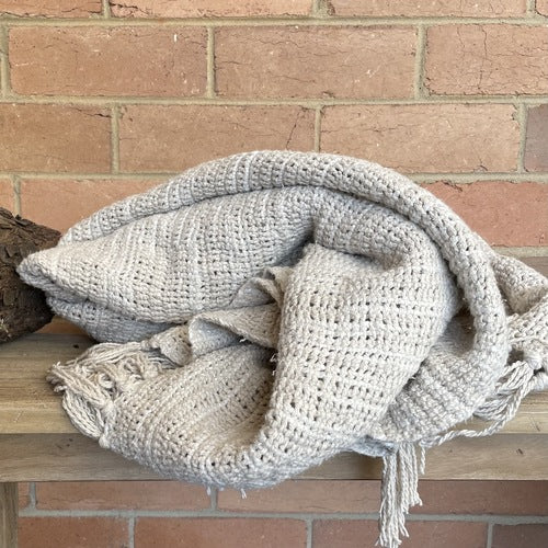 Bergen Ombre Stonewashed Linen Scarf 50X195Cm