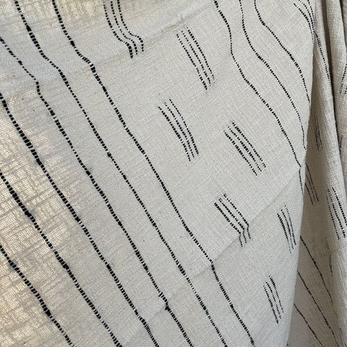 Throw-Black Jacquard-Aryan Handwoven Cotton (2 Sizes)