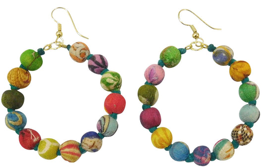 Red/orange bead earrings