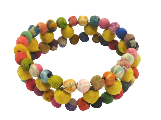 Double layer multi bracelet