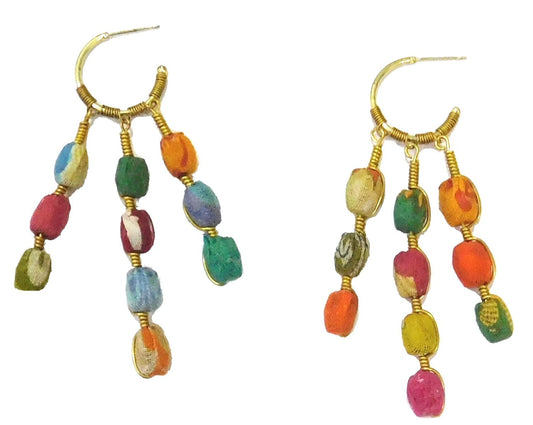 Multi hoop earrings with hanging