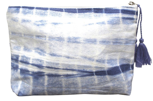 Blue tye dye pouch 25x20cm