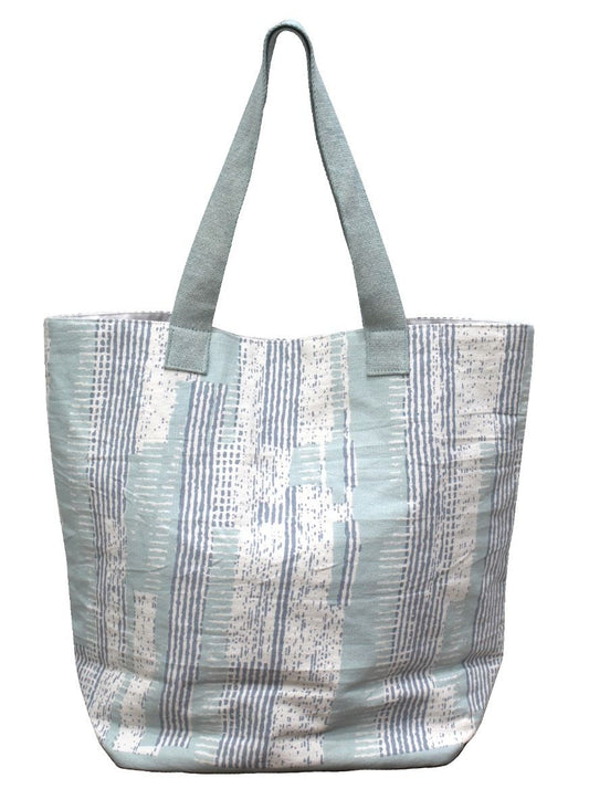 Blue striped bag 55x35 cm
