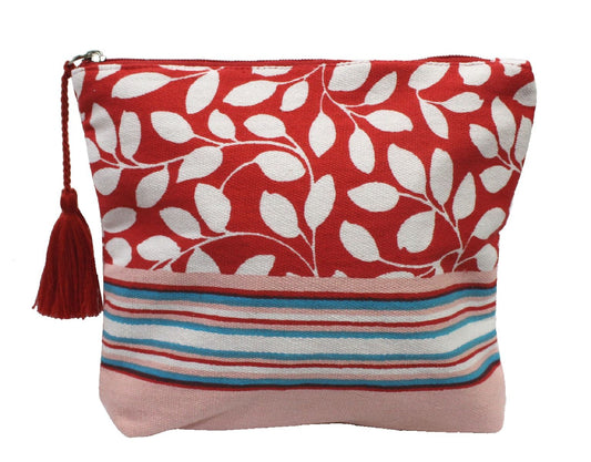 Red/white cosmetic pouch25x20