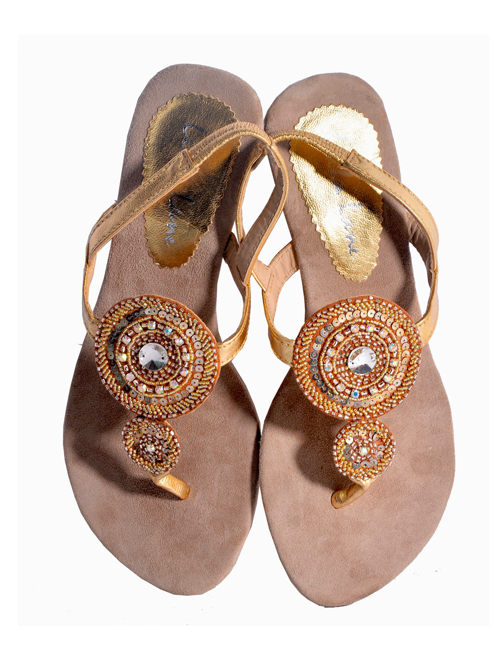 Victoria Double Medallion Mini Wedge - Suede
