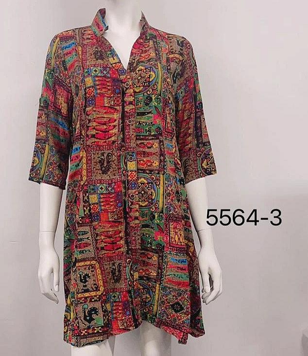 Button Down Tunic Top
