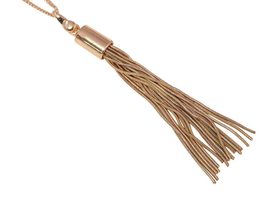 Rose Metal Tass Necklace 45cm
